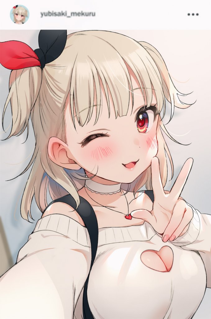 每日好图：日系插画精选-可爱女孩自拍