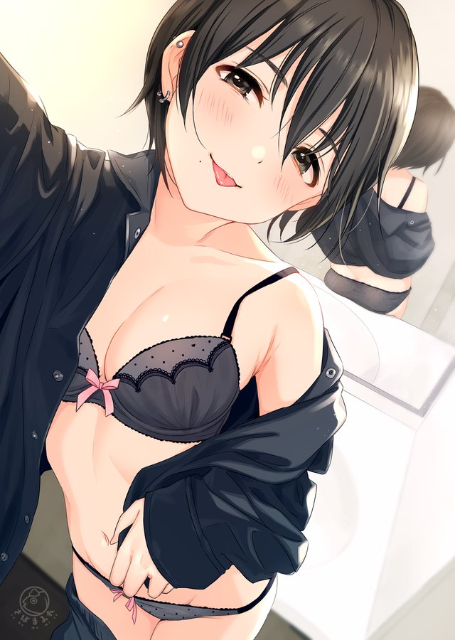 每日好图：日系插画精选-可爱女孩自拍