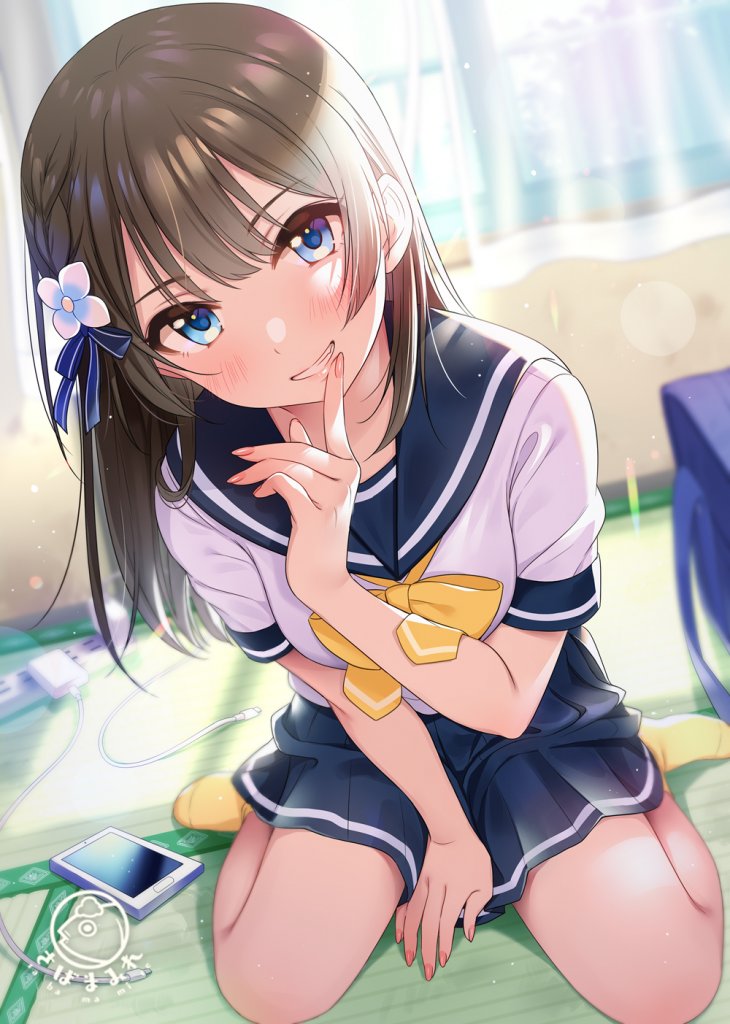 每日好图：日系插画精选-可爱女孩自拍2