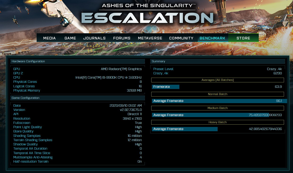 AMD RX 6000新卡跑分成绩曝光 与RTX2080 Ti不相上下