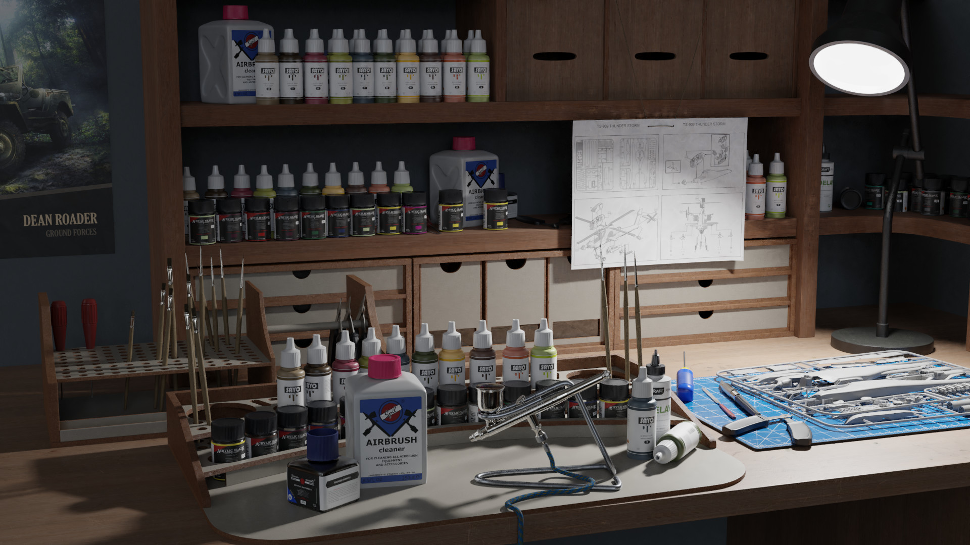 不花钱拼胶!拼装模型模拟器《模型制作》试玩Demo上架Steam插图1 胶佬模拟器《模型制作》免费试玩Demo上架Steam