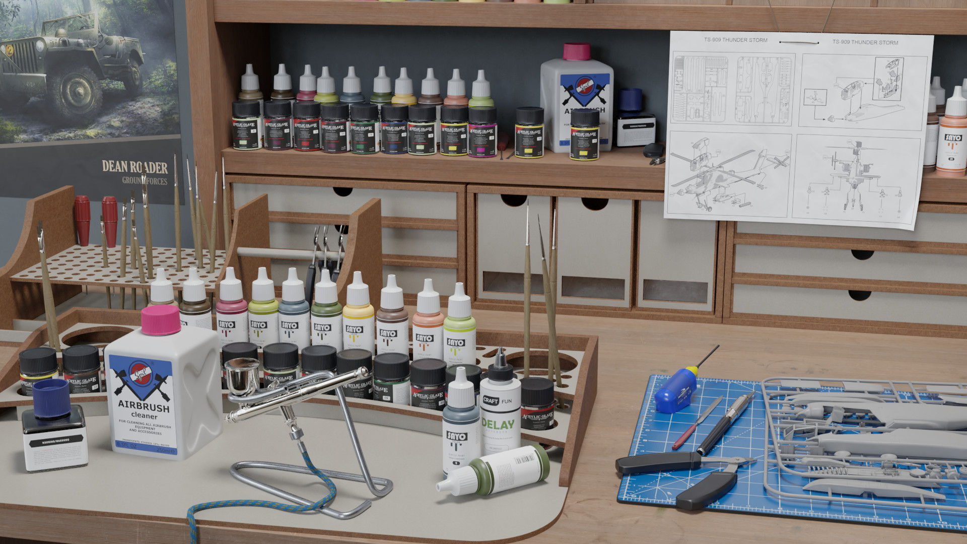 不花钱拼胶!拼装模型模拟器《模型制作》试玩Demo上架Steam插图5 胶佬模拟器《模型制作》免费试玩Demo上架Steam