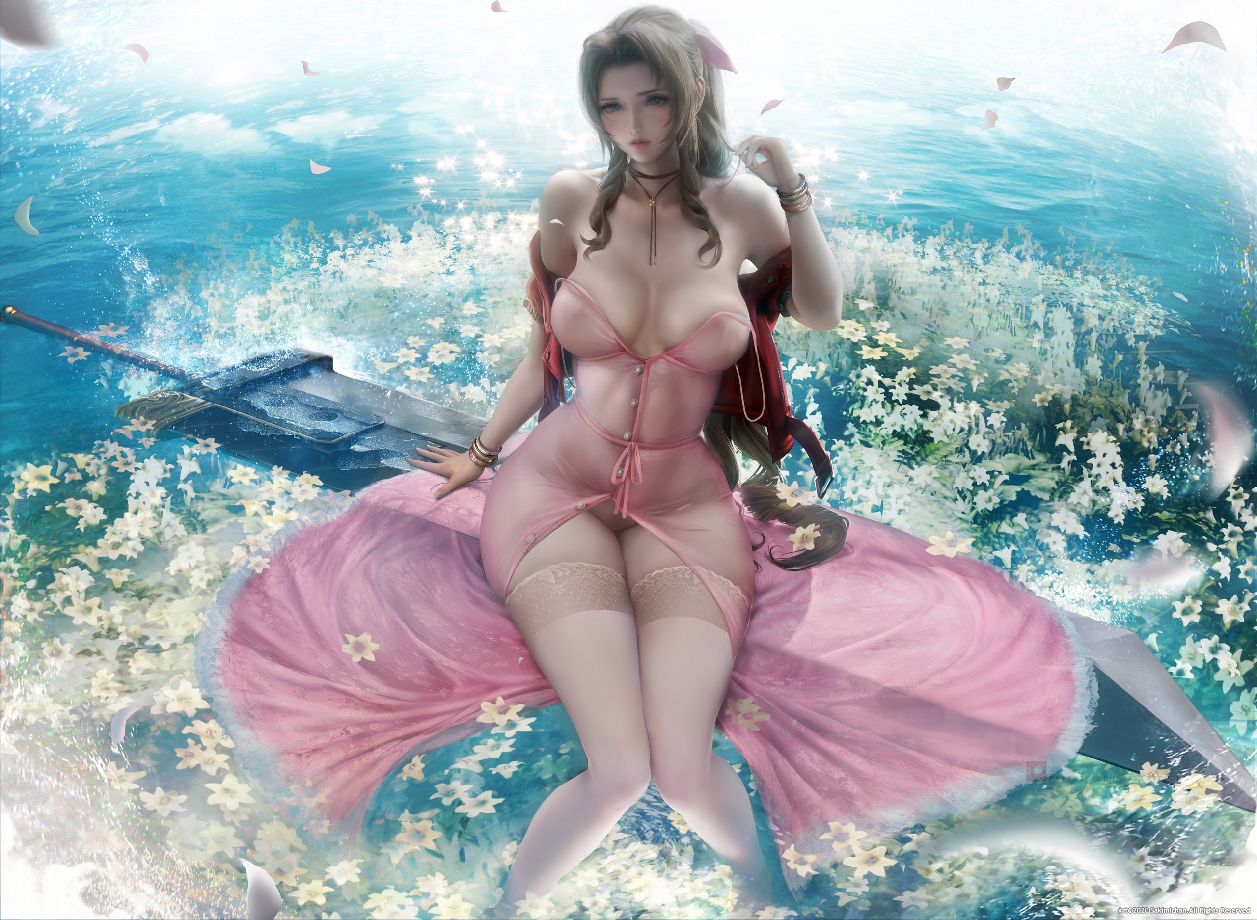 每日好图：SAKIMICHAN福利精选——最终幻想7重置版FF7RE蒂法，爱丽丝