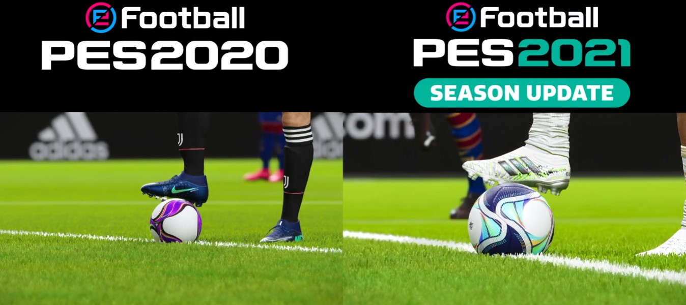 《实况足球2021》vs《实况足球2020》 也没啥变化 确实只是单纯赛季更新