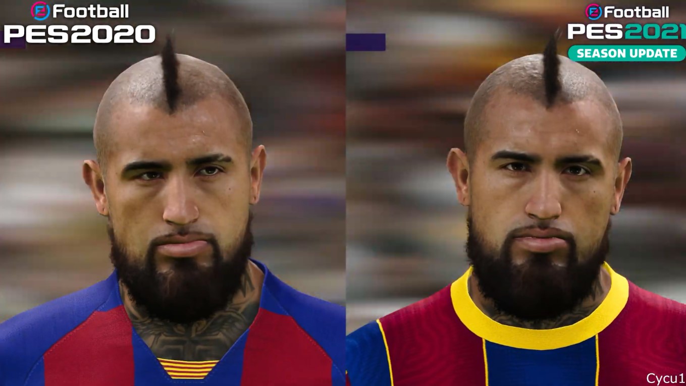 《实况足球2021》vs《实况足球2020》 也没啥变化 确实只是单纯赛季更新