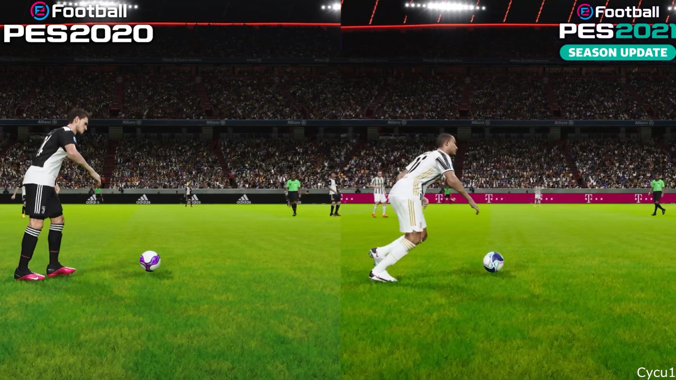 《实况足球2021》vs《实况足球2020》 也没啥变化 确实只是单纯赛季更新