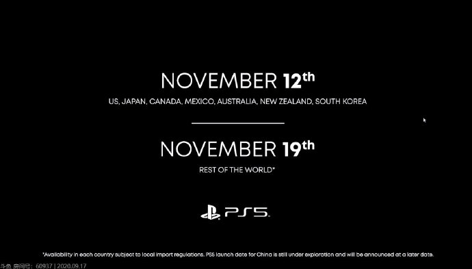 PS5光驱版499刀数字版399刀！11月12日首发！