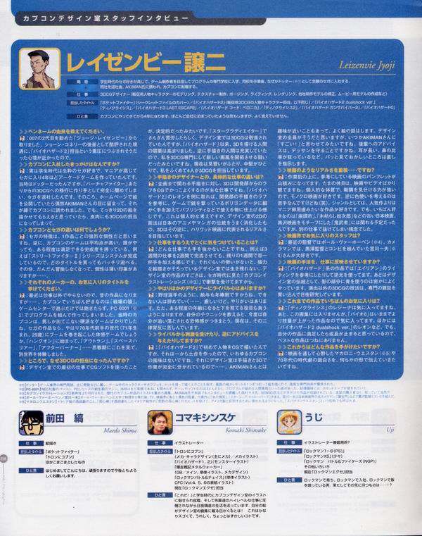 每日好图：经典！CAPCOM游戏角色设定集 【capcom_design_works】完整版242页！