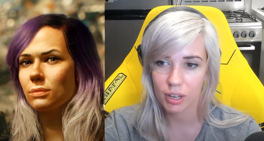 前IGN美女编辑在《赛博朋克2077》里饰演女性NPC