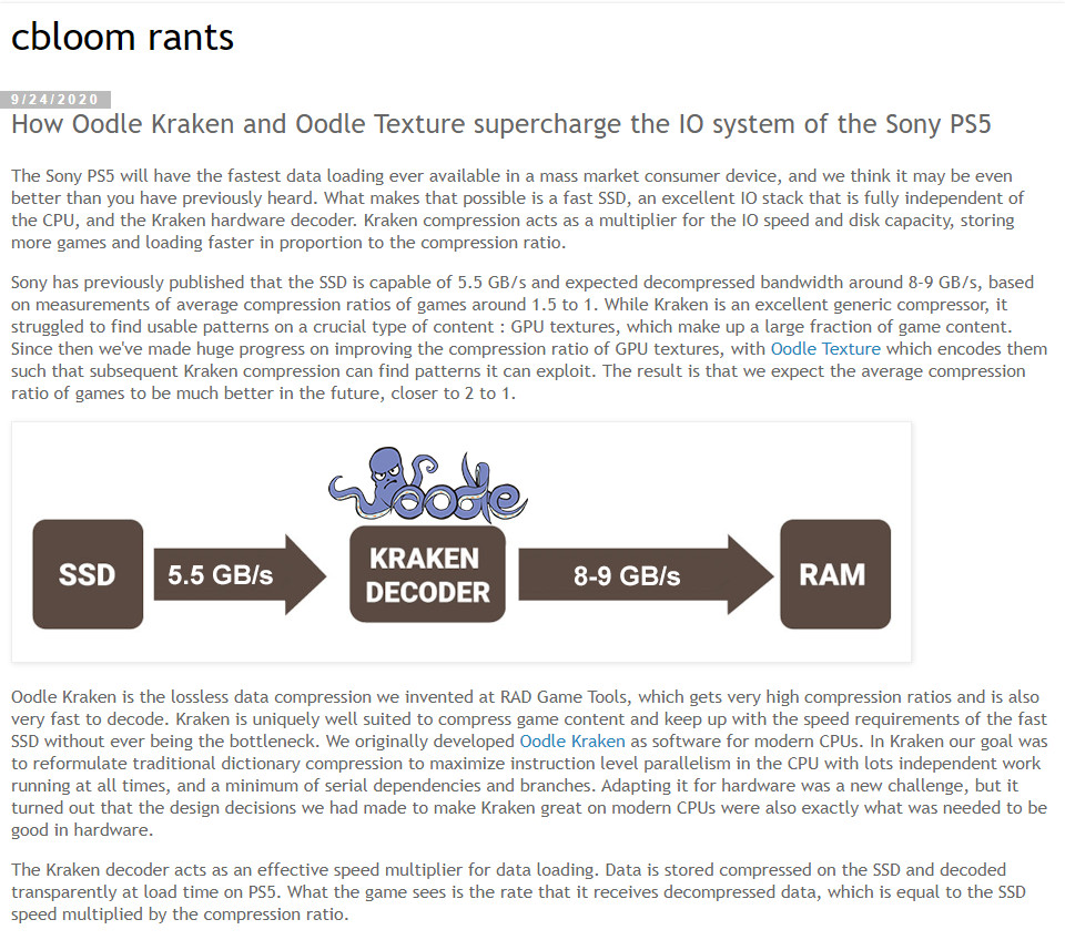 PS5的SSD 理论上传输速度最快能达到17.38GB/秒