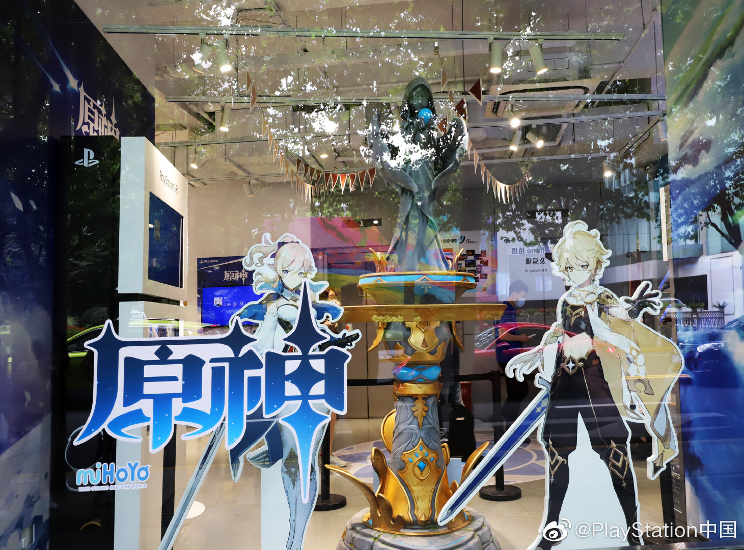 索尼上海实体店更新《原神》主题图 用PS4享沉浸体验