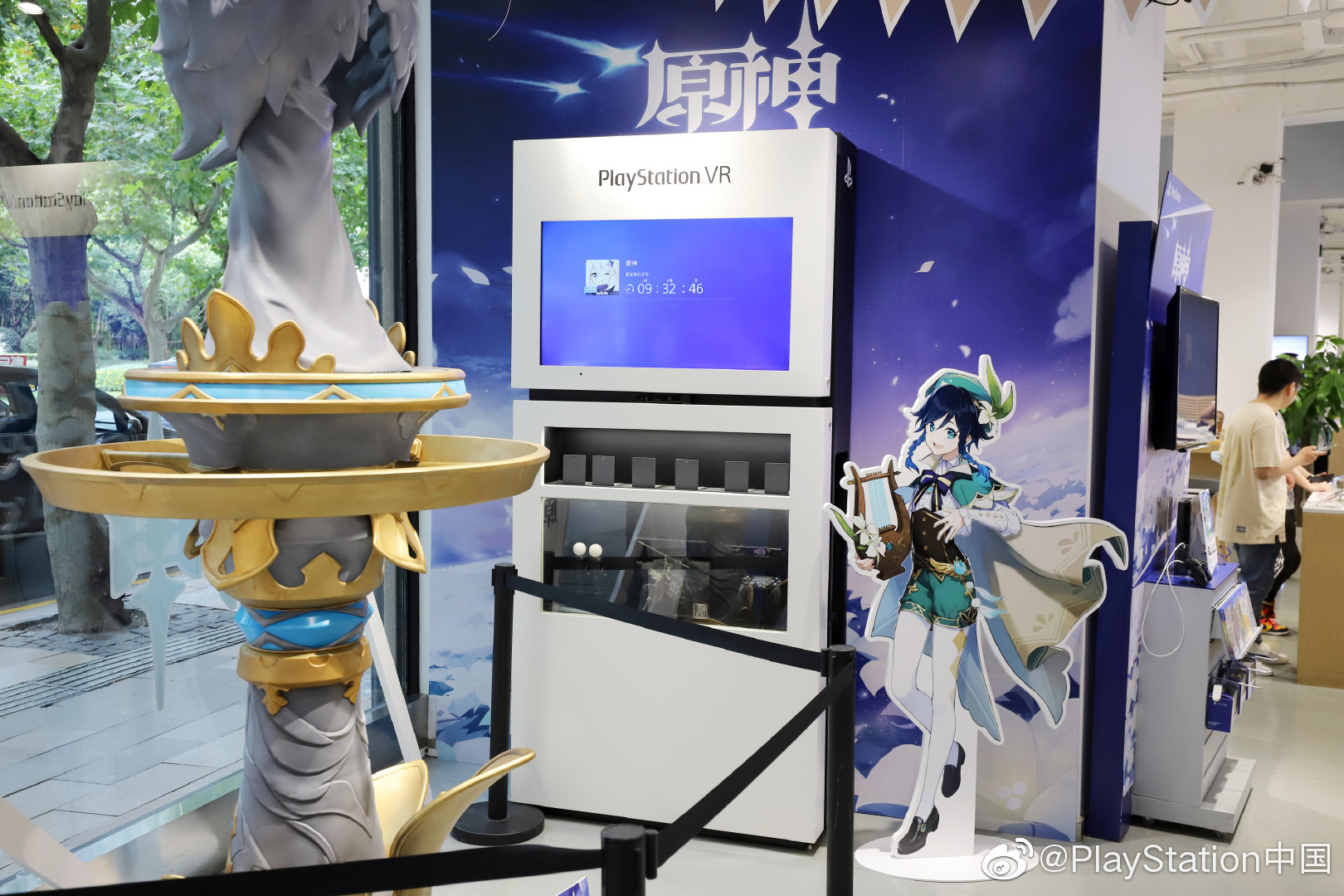 索尼上海实体店更新《原神》主题图 用PS4享沉浸体验