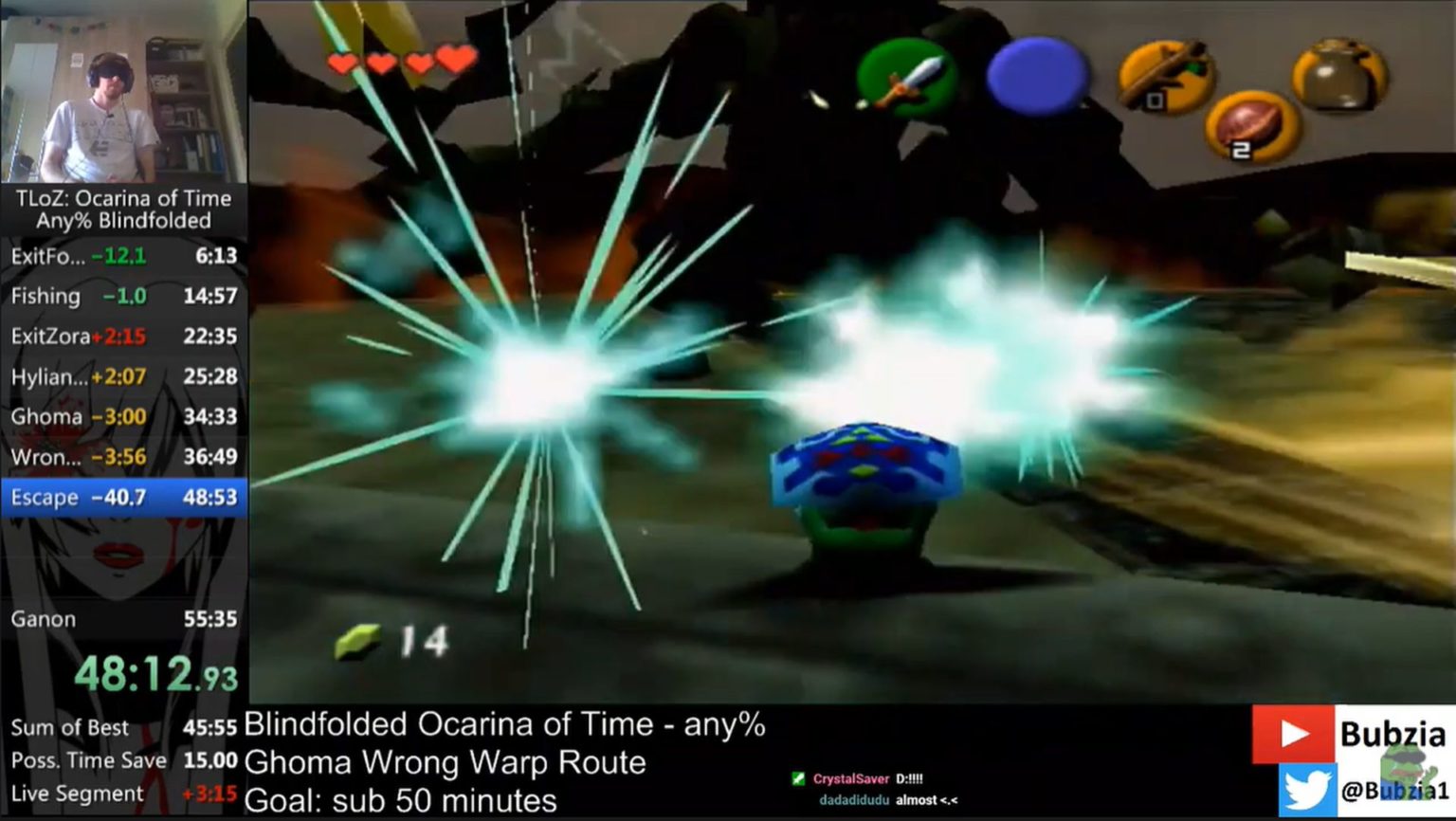 电子竞技不需要视力?玩家蒙眼玩《塞尔达传说》一小时内就通关插图 电子竞技不需要视力?玩家蒙眼玩《塞尔达传说》一小时内就通关