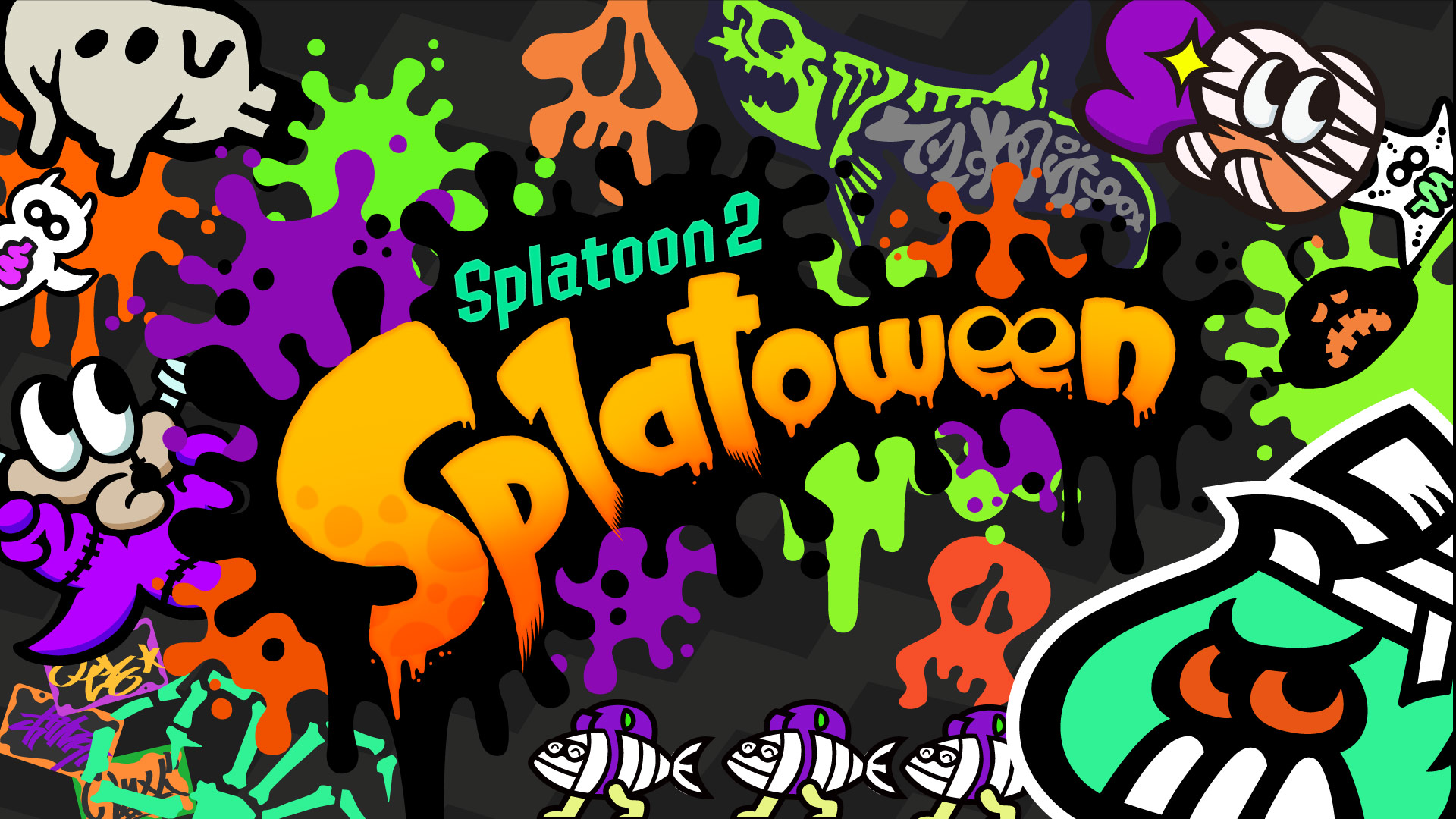 《喷射战士2(Splatoon2)》10月30号开启万圣节活动,能获得搞怪装饰插图 捣蛋还是给糖?《喷射战士2》万圣节活动即将开启