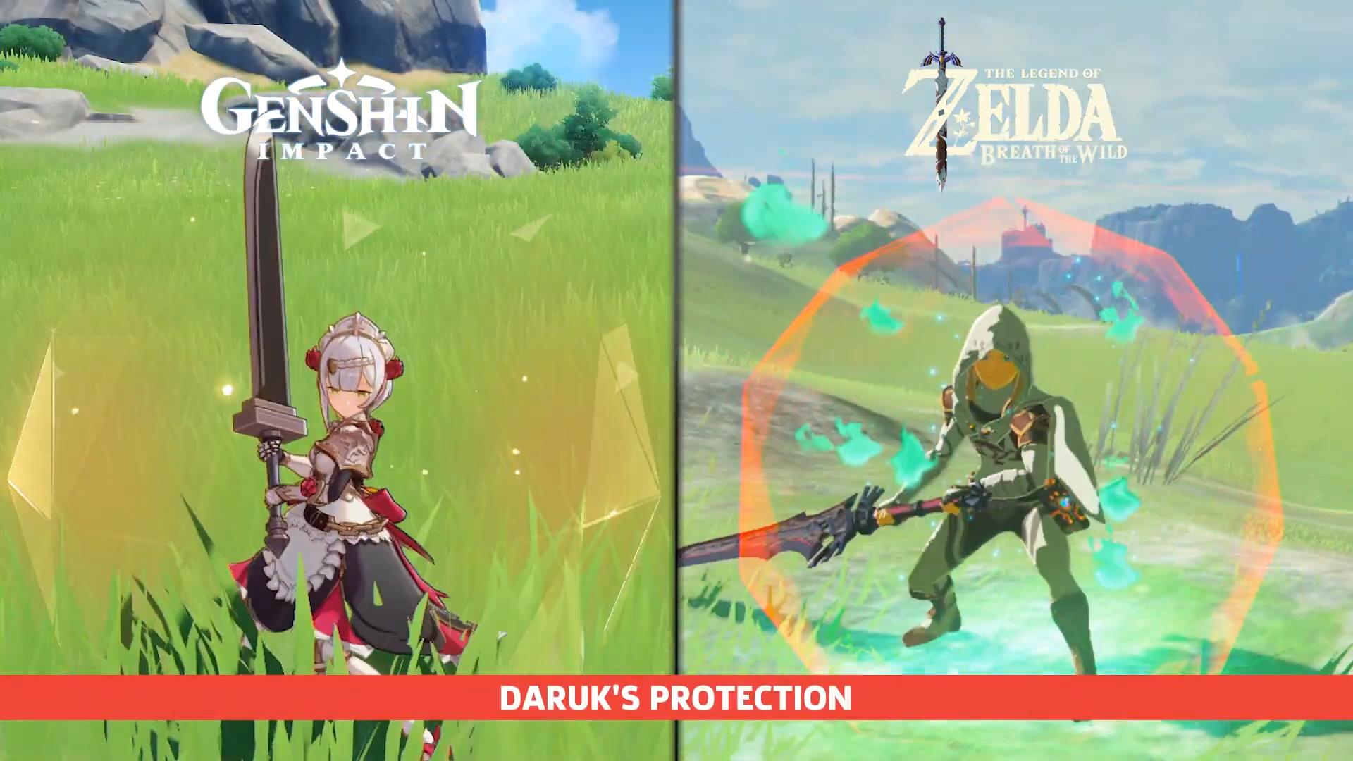 《原神》和《塞尔达传说：荒野之息》20大相似之处