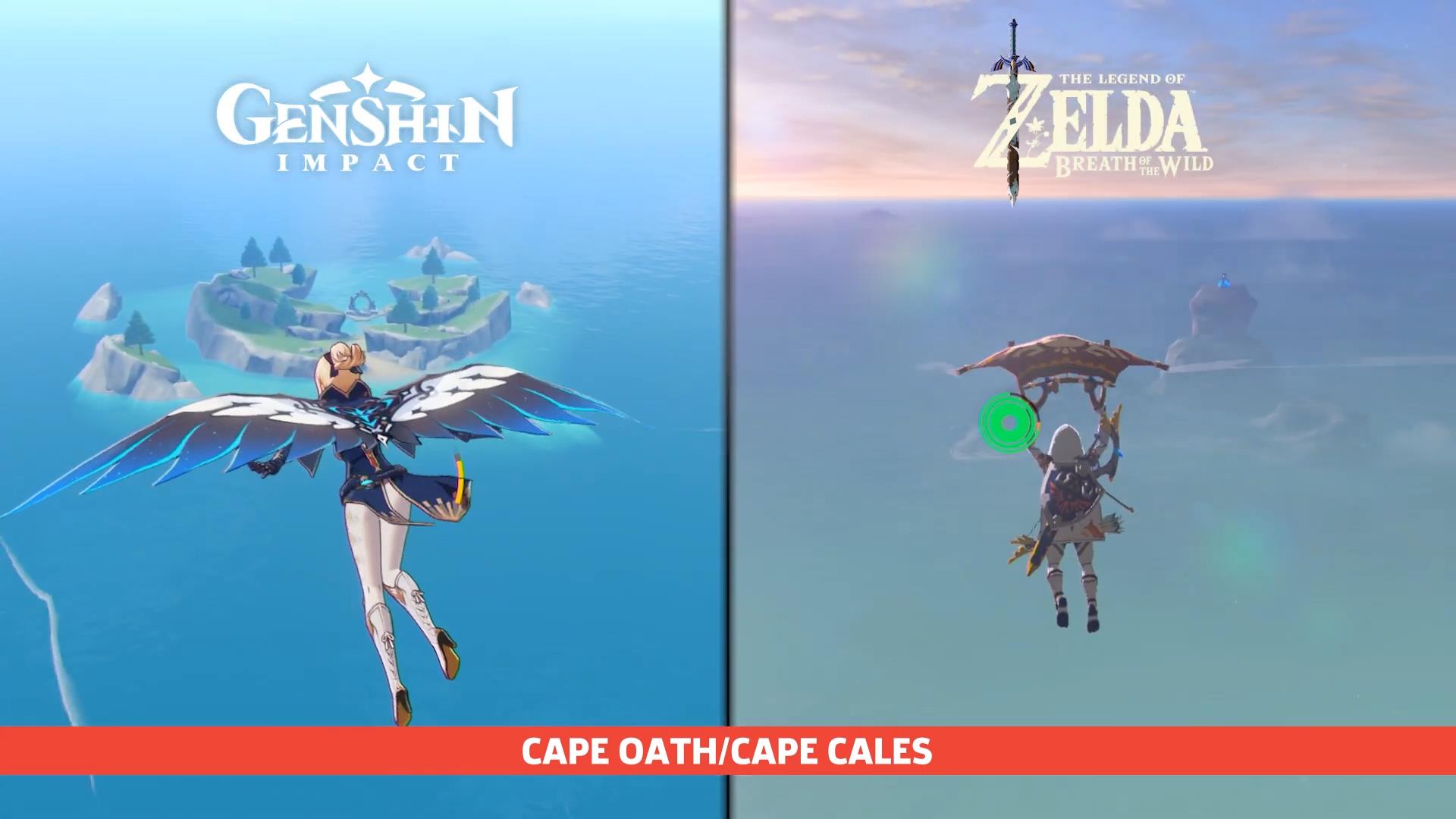 《原神》和《塞尔达传说：荒野之息》20大相似之处