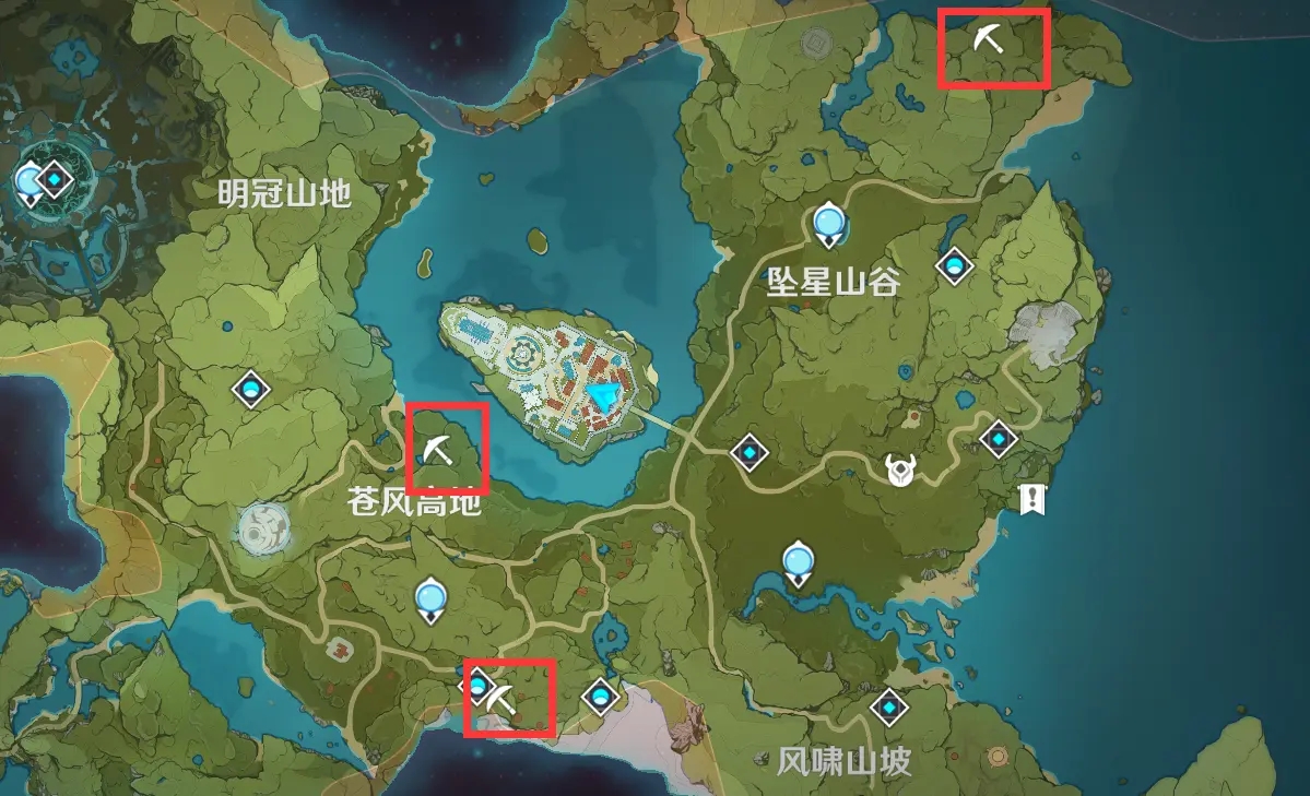 原神攻略：快速挖矿路线图【休闲版】