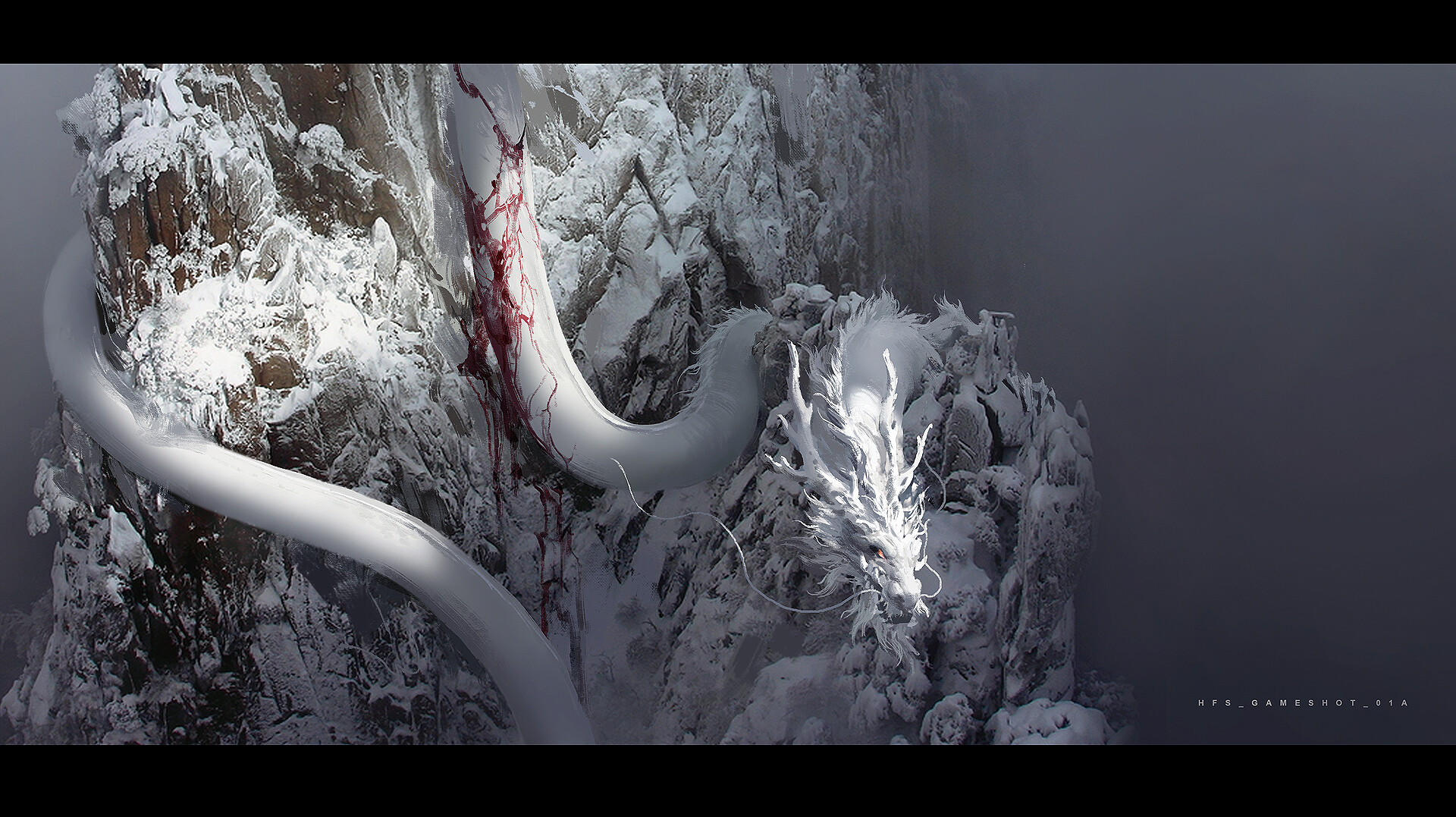 《黑神话：悟空》游戏早期概念图 猴子和白龙亮相