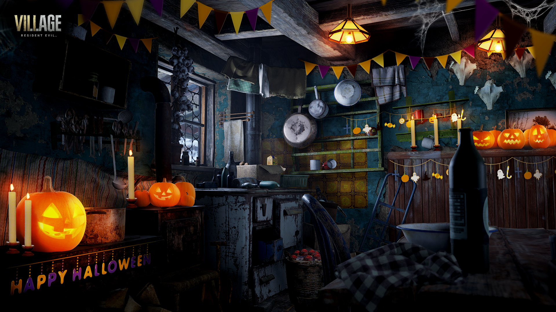《生化危机8》发布万圣节特别壁纸 完美贴合恐怖主题