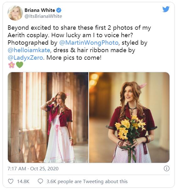 《FF7重制版》英文版爱丽丝声优Cos爱丽丝插图 《FF7重制版》艾丽斯英文版声优Cos艾丽斯