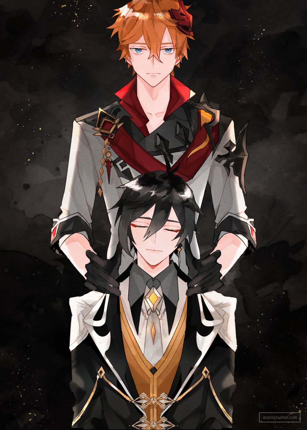 每日好图：原神最新同人图#万圣节#莫娜#芭芭拉#七七#可莉#钟离#公子#荧#安柏