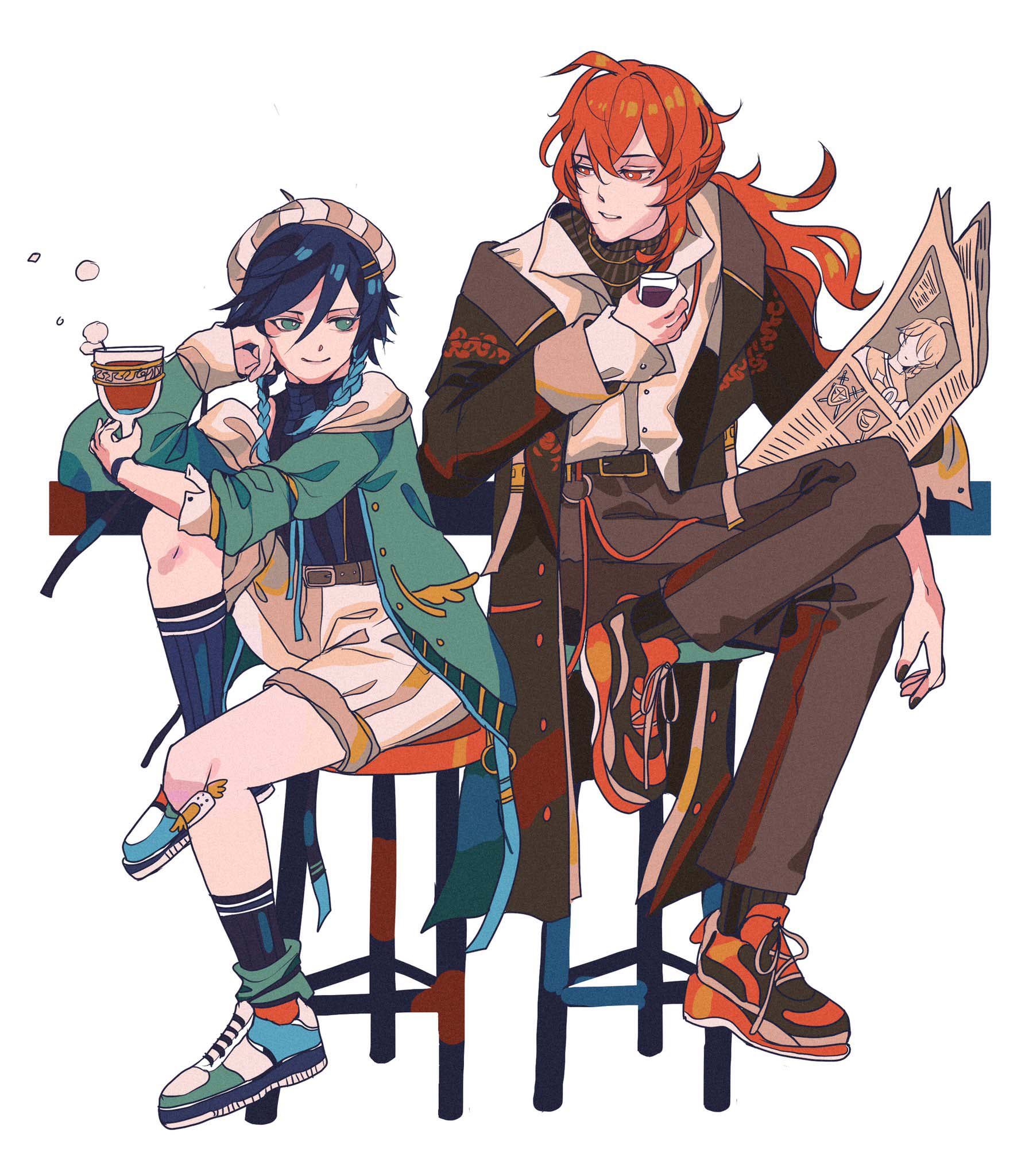 每日好图：原神最新同人图#万圣节#莫娜#芭芭拉#七七#可莉#钟离#公子#荧#安柏