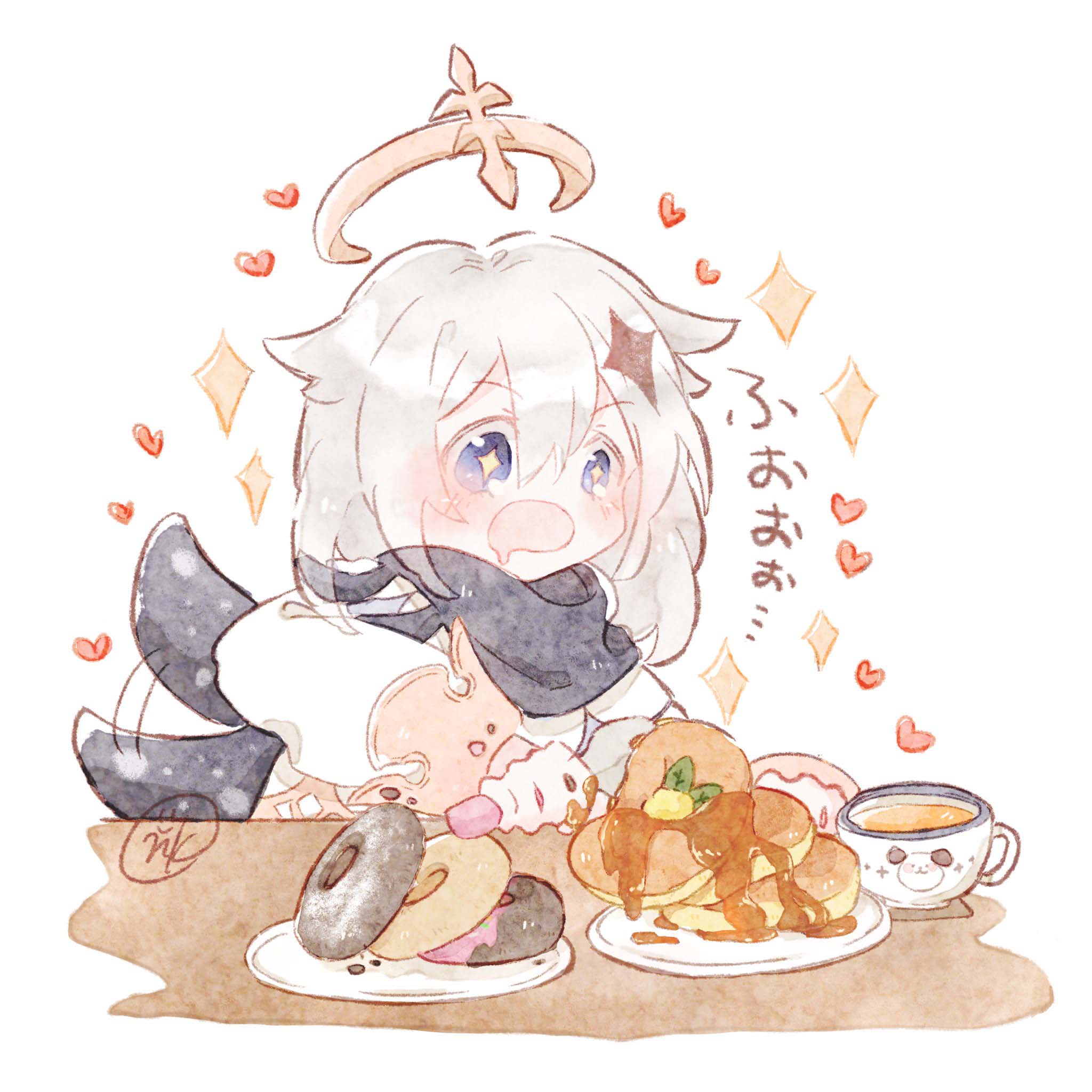 每日好图：原神最新同人图#万圣节#莫娜#芭芭拉#七七#可莉#钟离#公子#荧#安柏