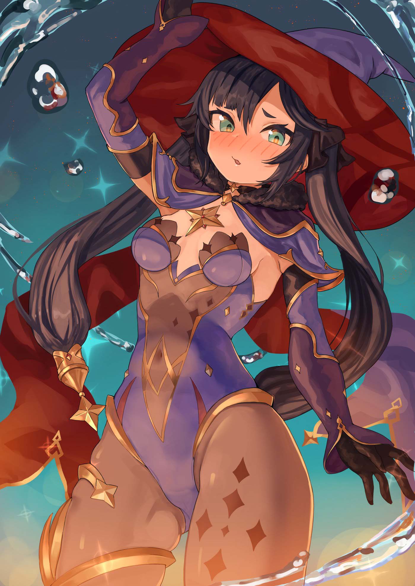 每日好图：原神最新同人图#万圣节#莫娜#芭芭拉#七七#可莉#钟离#公子#荧#安柏