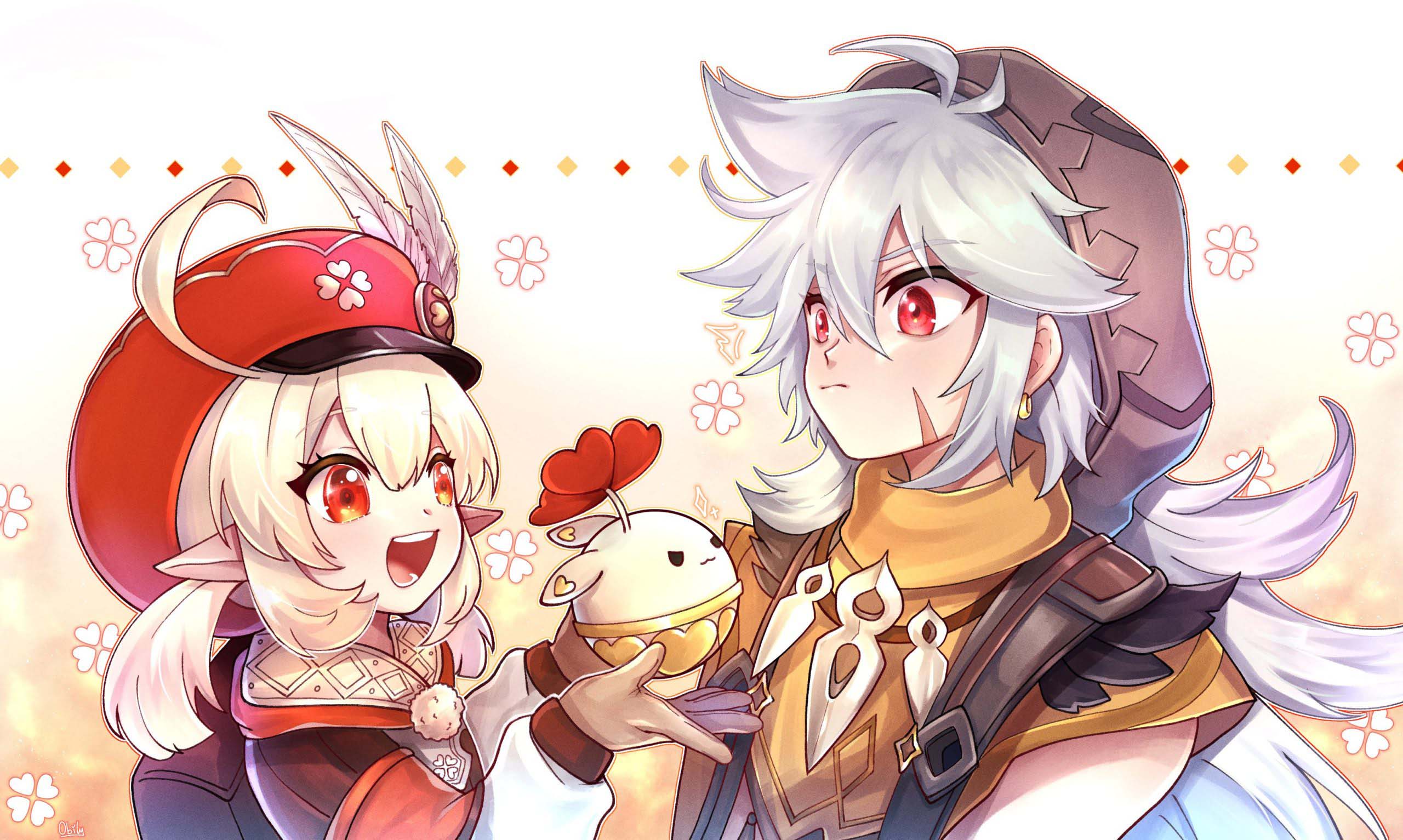 每日好图：原神最新同人图#万圣节#莫娜#芭芭拉#七七#可莉#钟离#公子#荧#安柏