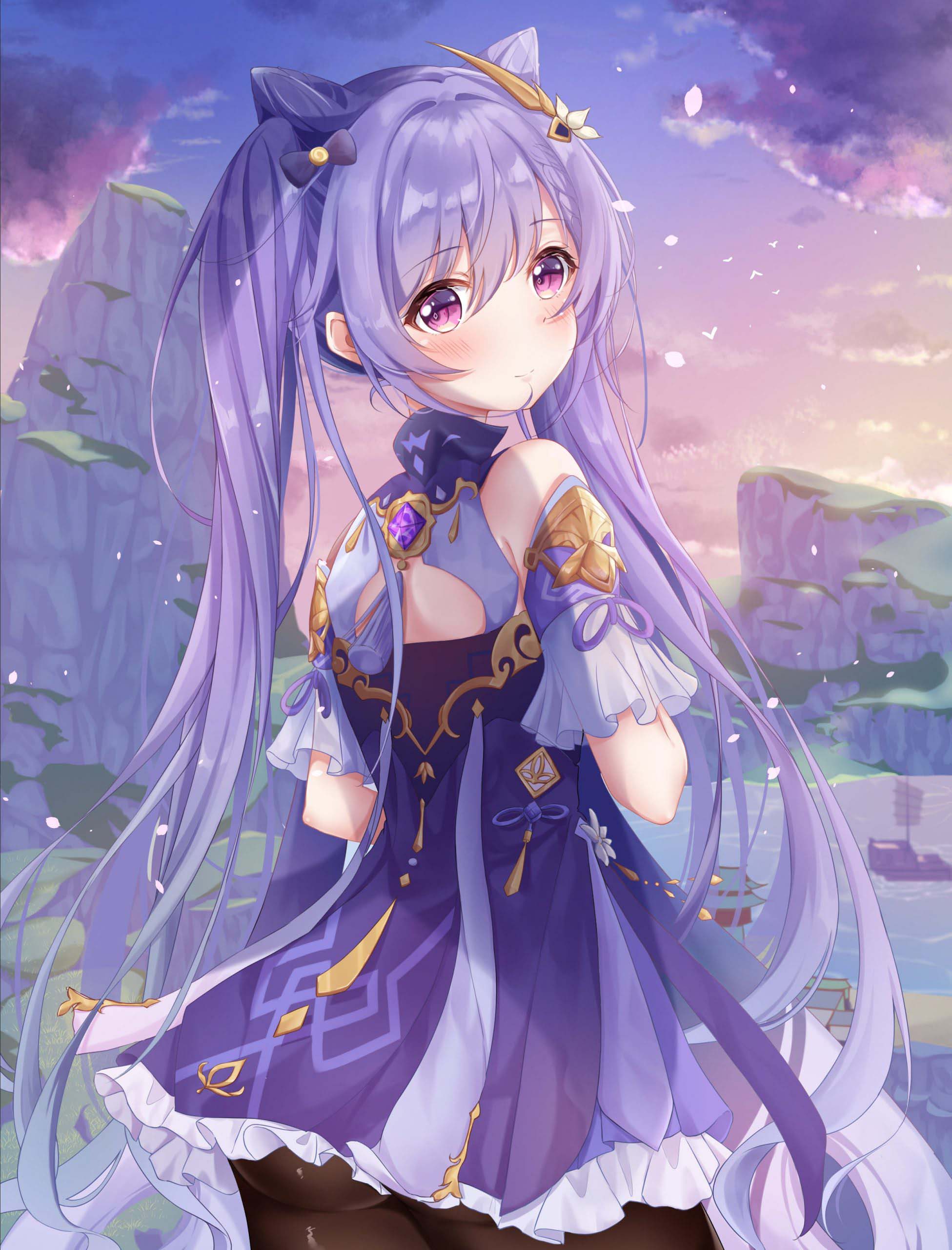 每日好图：原神最新同人图#万圣节#莫娜#芭芭拉#七七#可莉#钟离#公子#荧#安柏