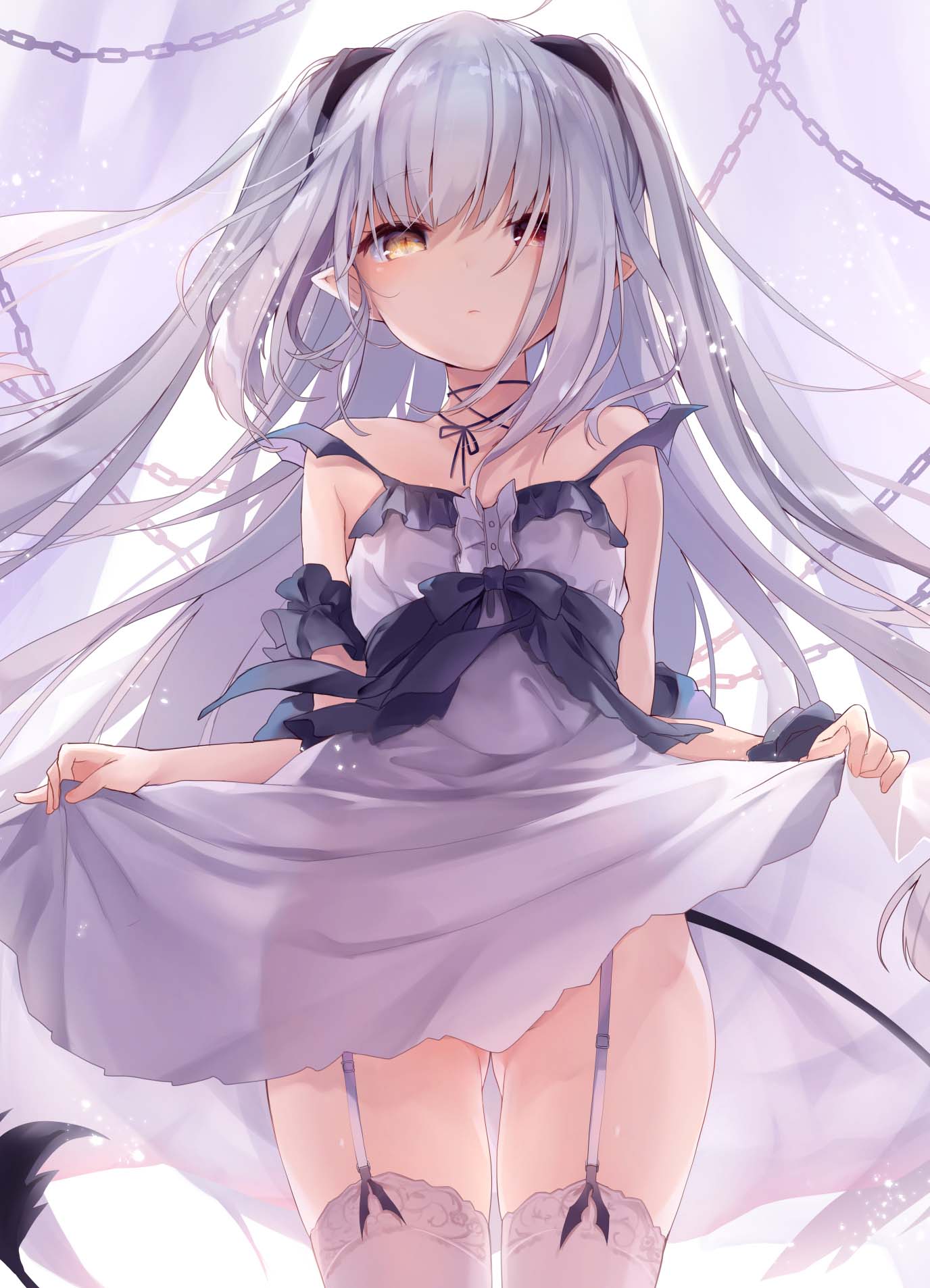 每日好图：~萌萌小恶魔系少女~【画师：玉之けだま】