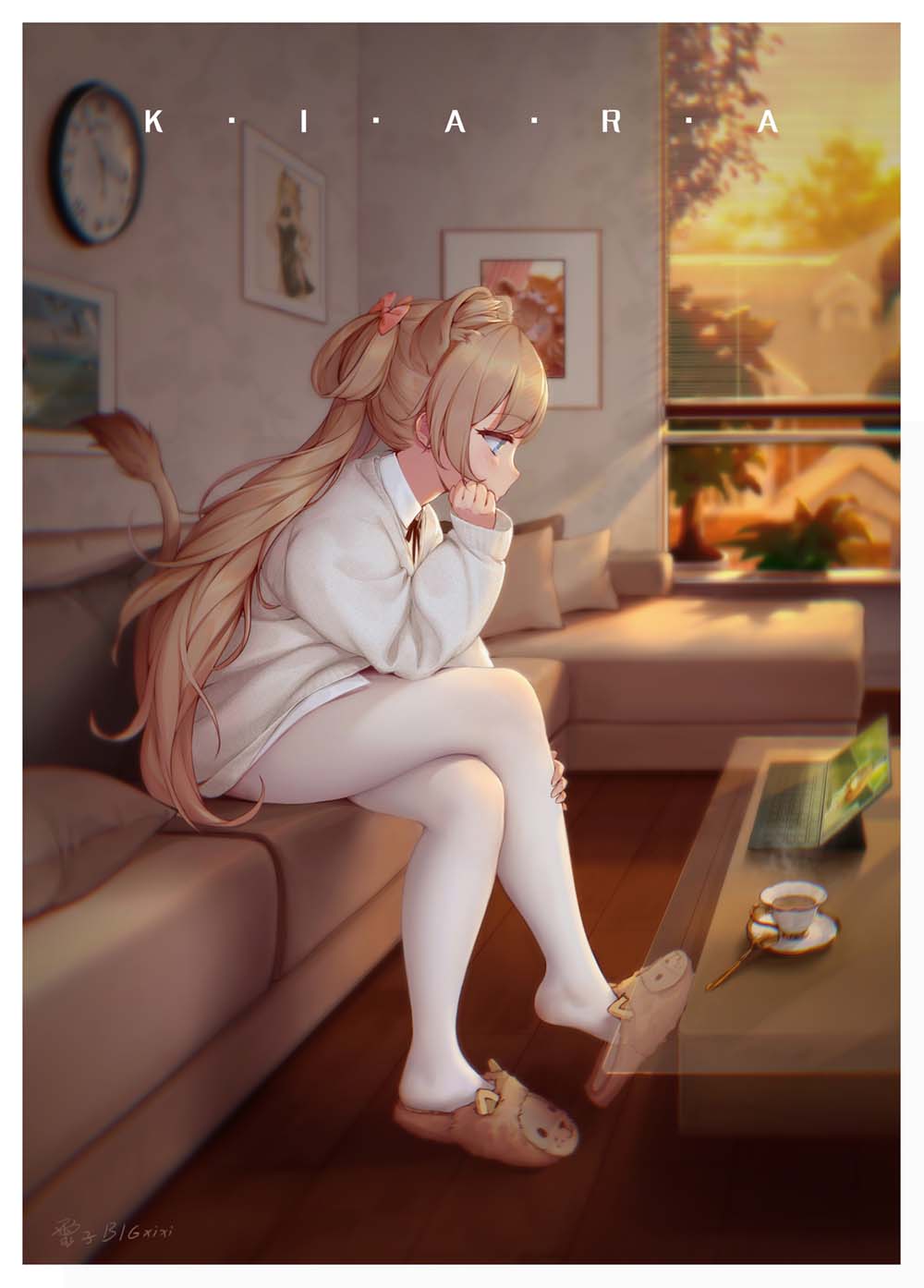 每日好图：白丝足控最爱！大神笔下的白丝美少女！【画师：BIGxixi】