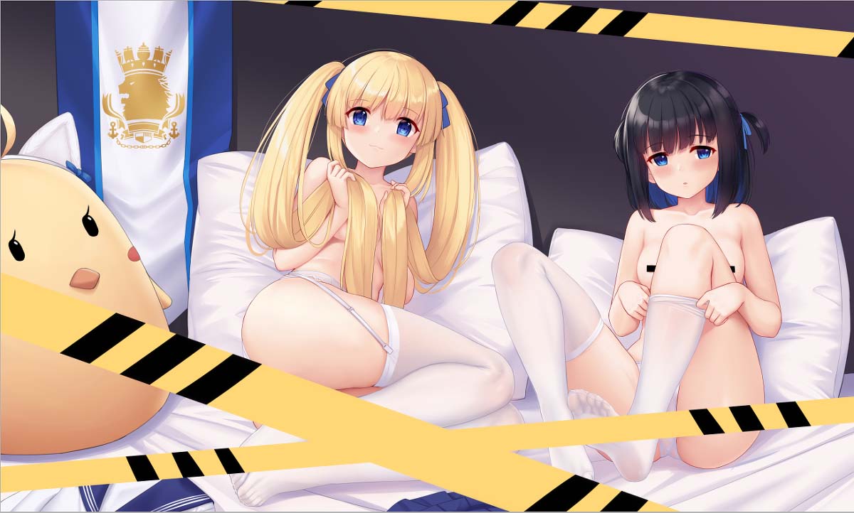 每日好图：二次元白丝美少女！足控福利！【画师：ALLENES】