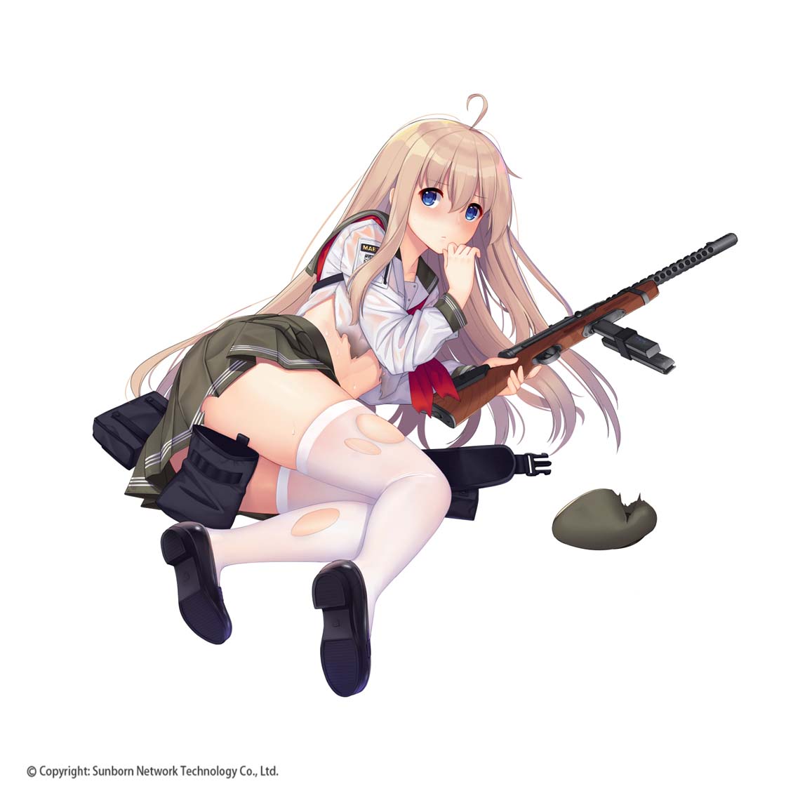 每日好图：二次元白丝美少女！足控福利！【画师：ALLENES】