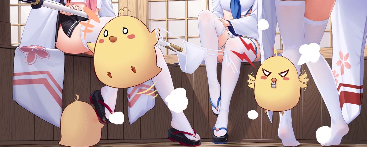 每日好图：二次元白丝美少女！足控福利！【画师：ALLENES】