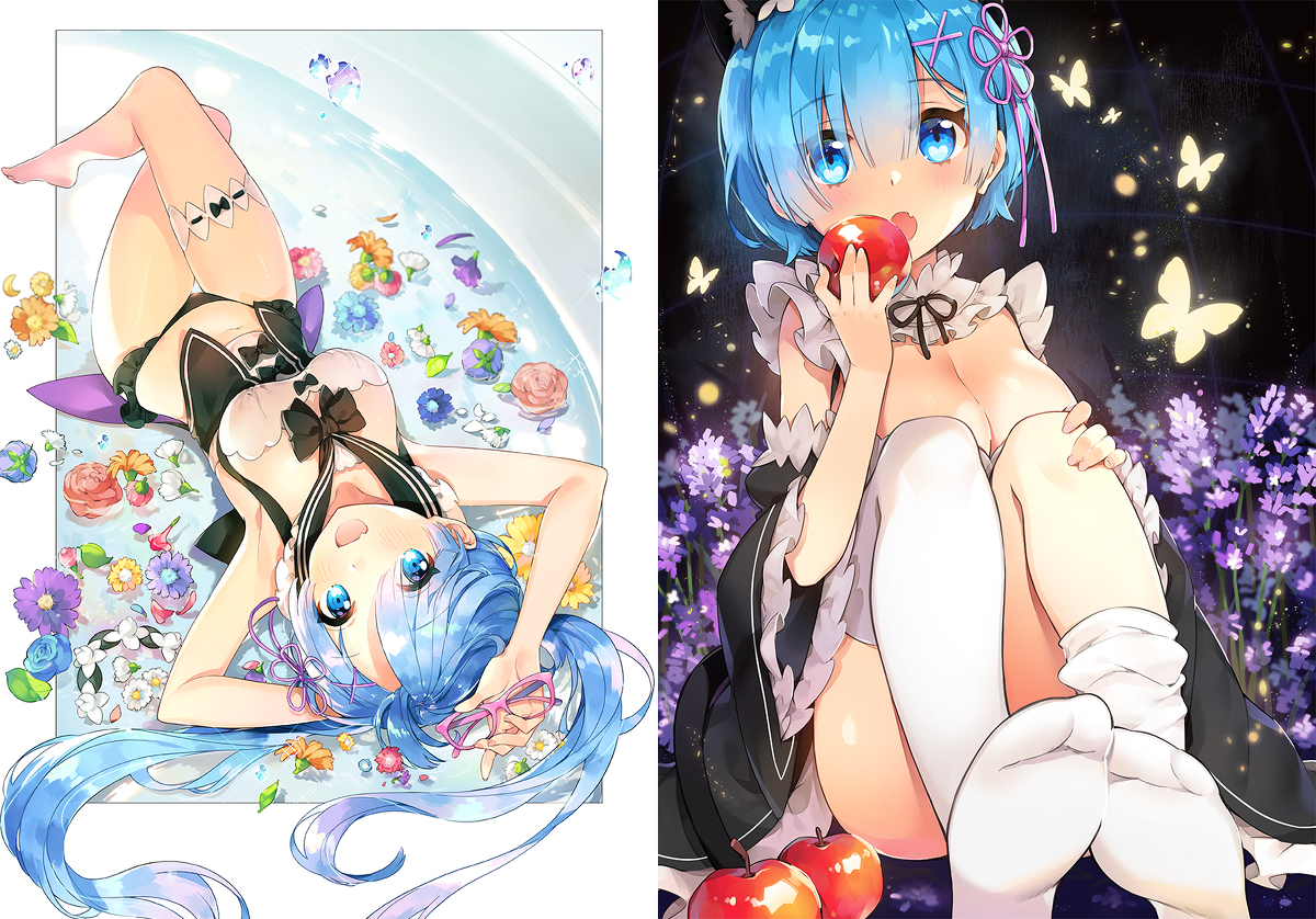 每日好图：#P站#同人美图推荐#RE0#雷姆【画师：あやみ】