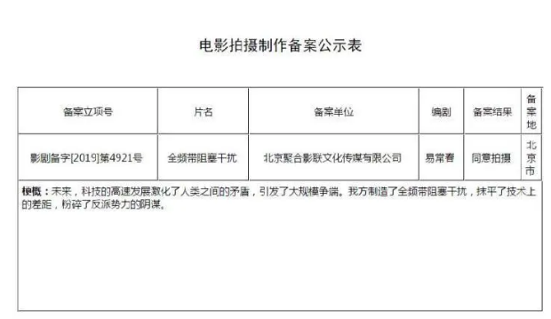 刘慈欣《全频带阻塞干扰》也要改编成电影了!插图 刘慈欣又一小说改编电影《全频带阻塞干扰》正式立项
