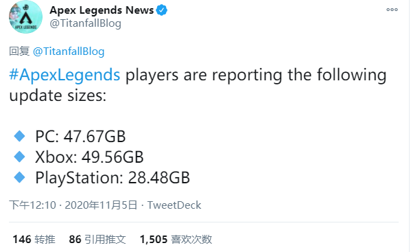 《Apex英雄》第7赛季更新数据高达50G 竟引发玩家怀旧情绪