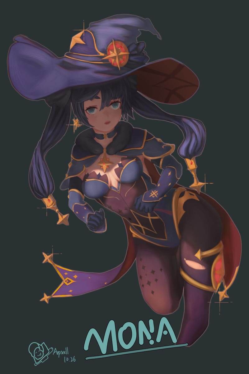 每日好图：原神莫娜同人福利图涩图【11月最新更新】