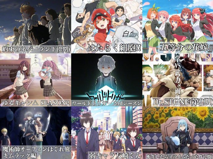 2021年1月新番现已公布