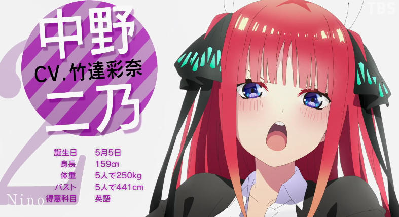 1月新番:《五等分的新娘∬》第二季PV “二乃ver” 公布插图 1月新番:《五等分的新娘∬》第二季PV “二乃ver” 公布