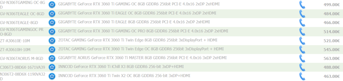 RTX 3060 Ti显卡价格泄露:3640元起插图 RTX 3060 Ti显卡售价曝光:约合人民币3640元起