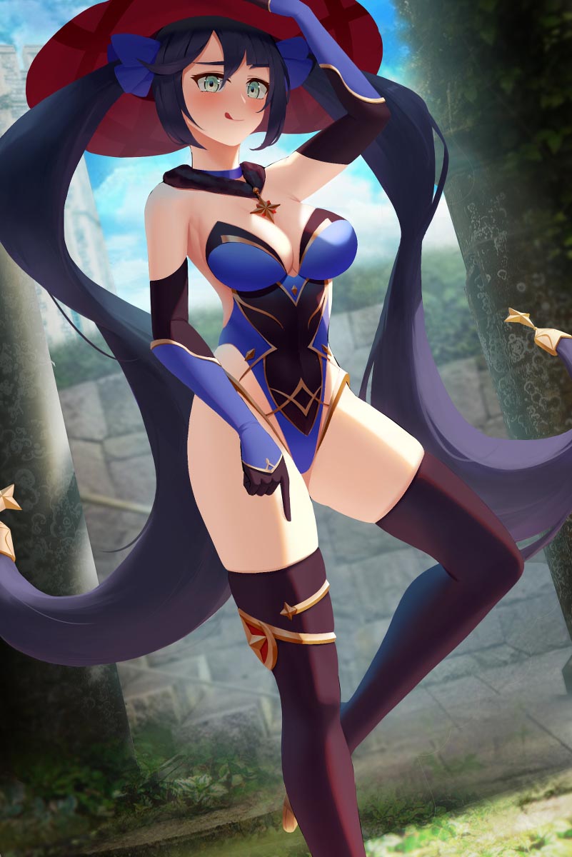 早安原神人：P站#原神同人涩图#祝大家抽到钟离【11月30日新】