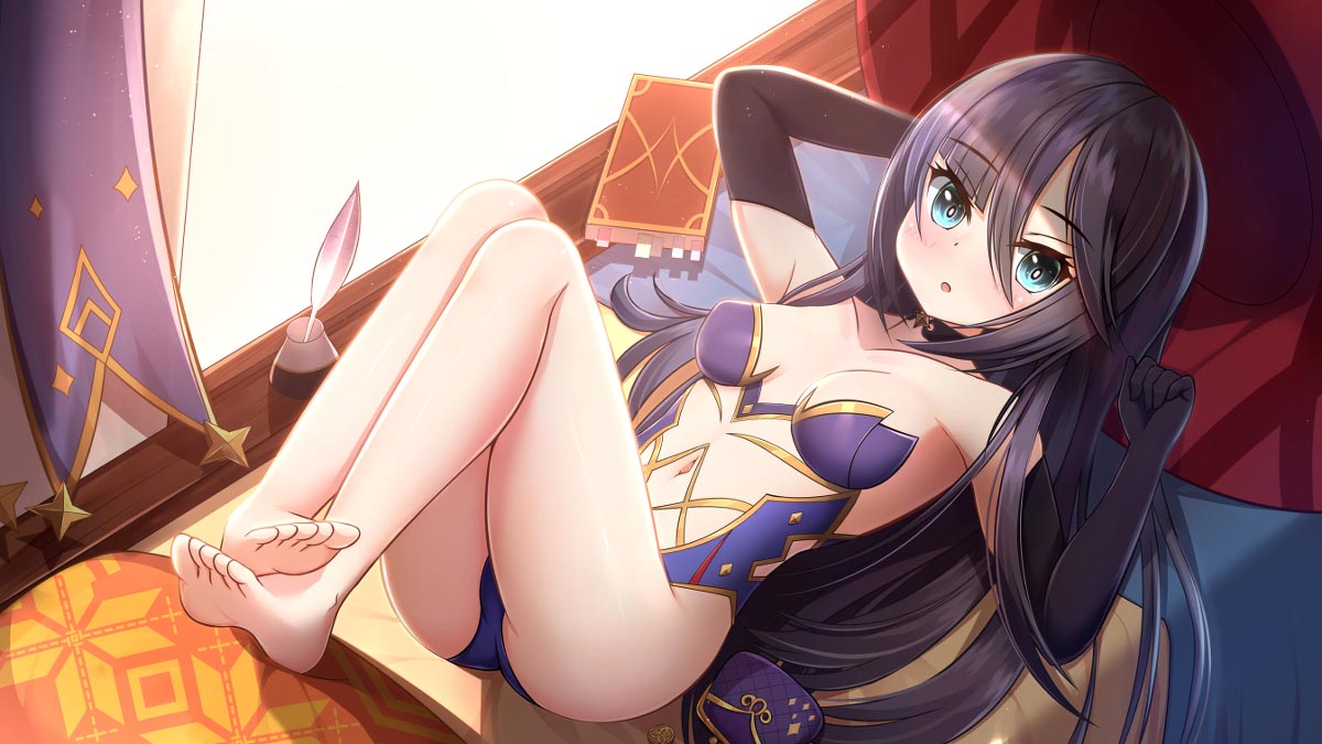 早安原神人：P站#原神同人涩图#祝大家抽到钟离【11月30日新】