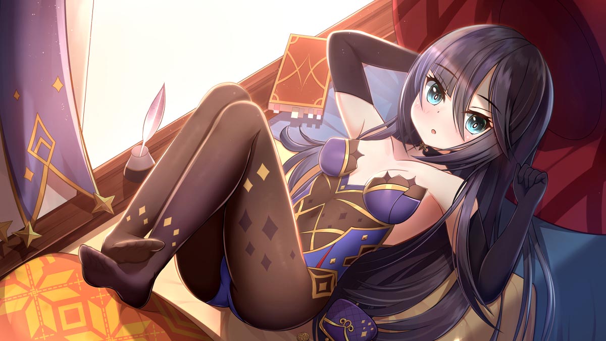 早安原神人：P站#原神同人涩图#祝大家抽到钟离【11月30日新】