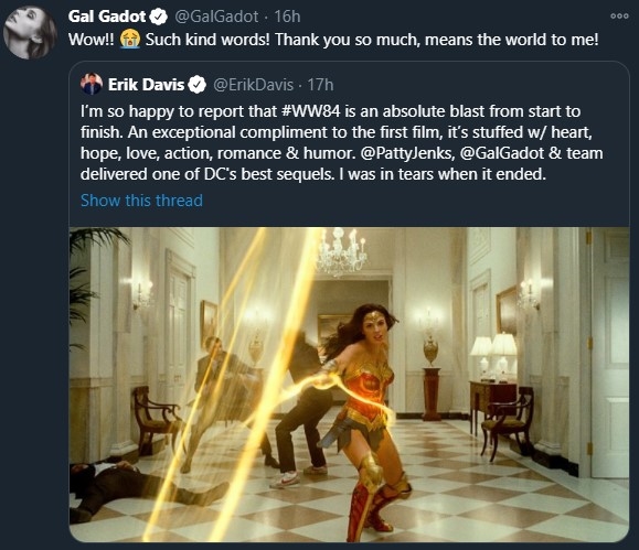 《神奇女侠1984》获影评界一致好评