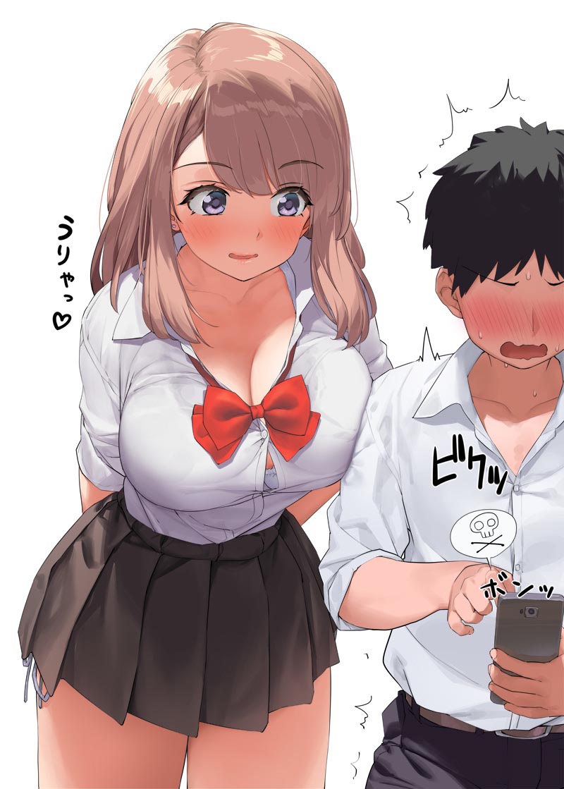 每日好图：P站#巨乳JK#女高中生内衣福利【画师：開栓注意】