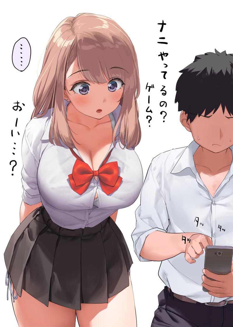 每日好图：P站#巨乳JK#女高中生内衣福利【画师：開栓注意】