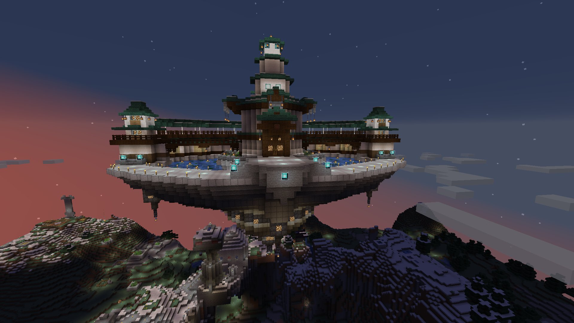 原神：玩家在【MC】重现“群玉阁”