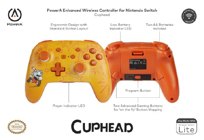 PowerA推出《茶杯头》主题NS手柄